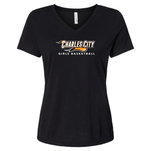 Women's Relaxed Triblend Short Sleeve V-Neck Tee w/ Back Name Option Thumbnail