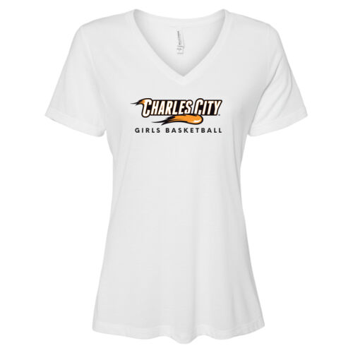 Women's Relaxed Triblend Short Sleeve V-Neck Tee w/ Back Name Option Thumbnail